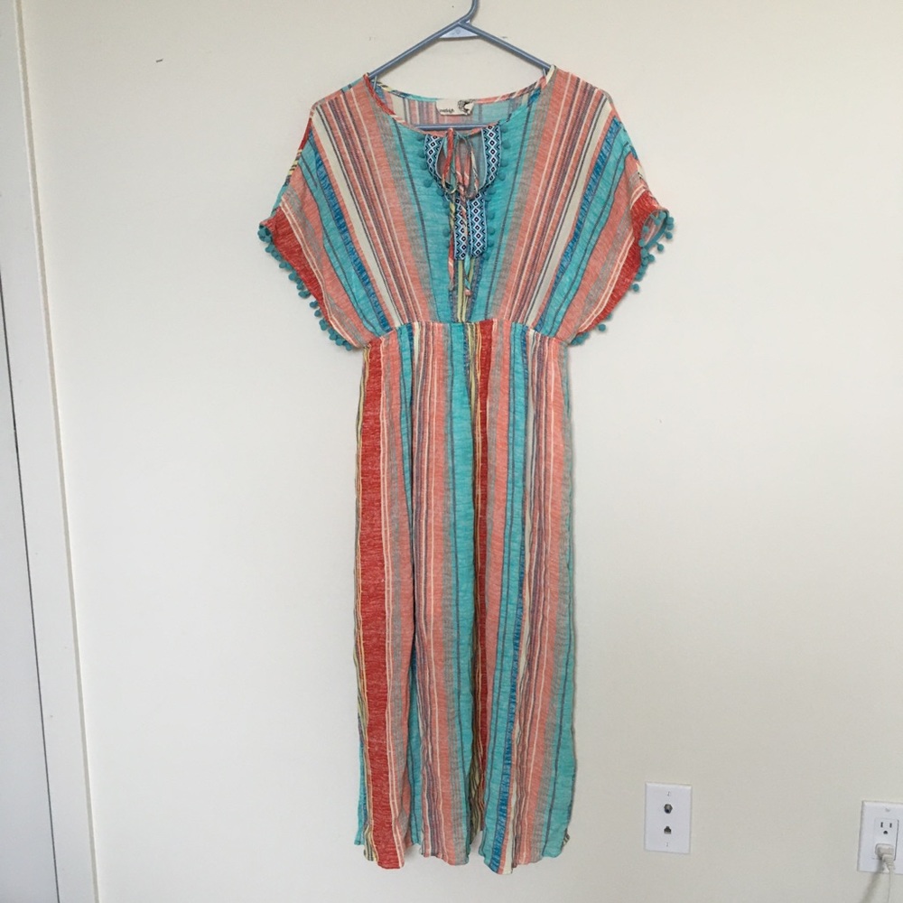 3 for $25. Everleigh Anthropologie Boho Midi Multicolor Striped Dress
